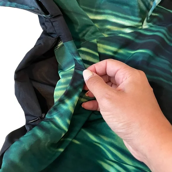 MARNI Green Printed Short Sleeve Midi Dress Women’s Size 38 Authentic - Picture 4 of 8